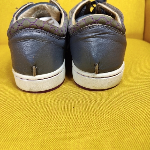 Jhung Yuro Cup Low Leather Casual Grey Purple Sneakers Mens Shoes Size 11 - Picture 9 of 11